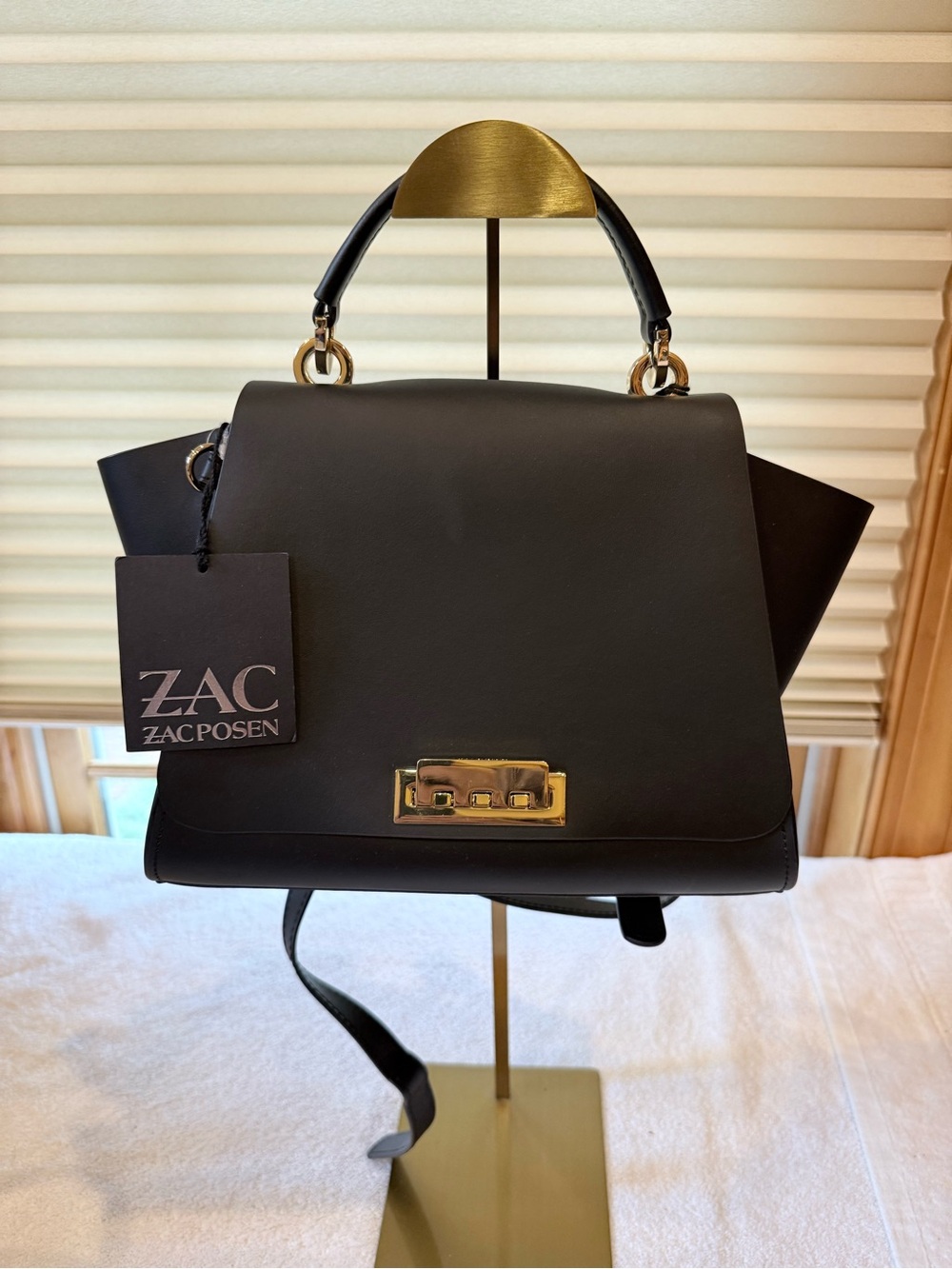 Zac Zac Posen Eartha Iconic Convertible Backpack in black leather